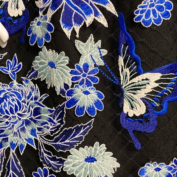 NWT Dress the Population Nicole Floral Cocktail Sheath Cobalt Multi Dress- Sz XL - Picture 5 of 10